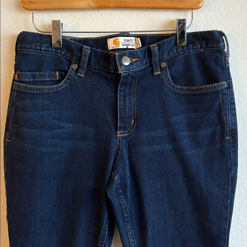 Carhartt 'Layton' Women's Slim Fit Skinny Leg Dark Wash Denim Jeans Size 8